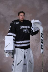 Jake Beaton '18 in hockey gear 